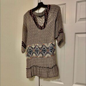 100% silk tunic dress. NWO tags.  Tolani